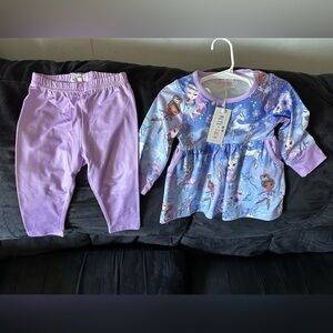 Kids Matching Set with Purple and Blue Design